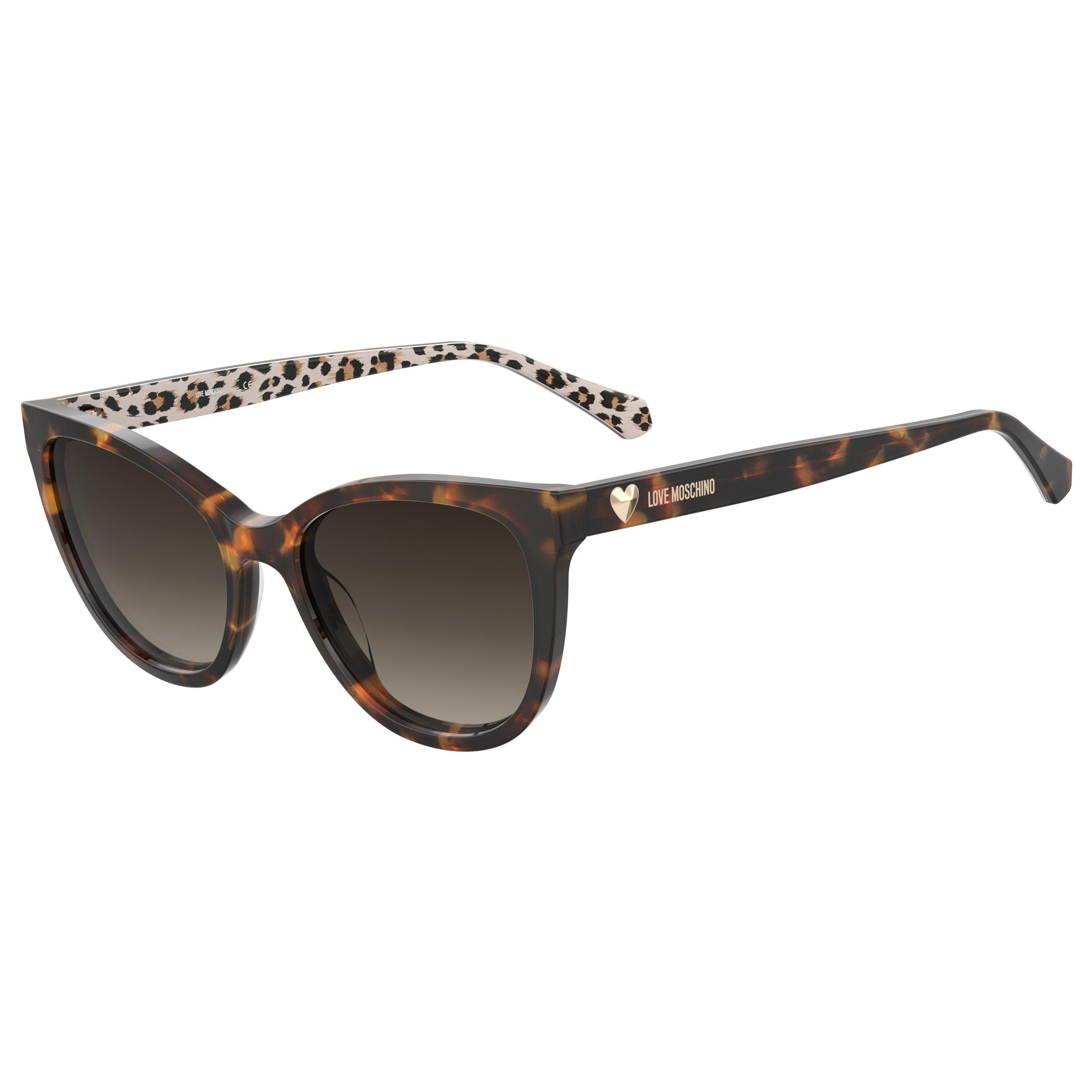 Pattern Havana - Moschino - Women's Cat Eye Sunglasses - 1