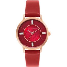 French Connection Connection Ephiphany MOP MAROON Round Analog Watch for Women