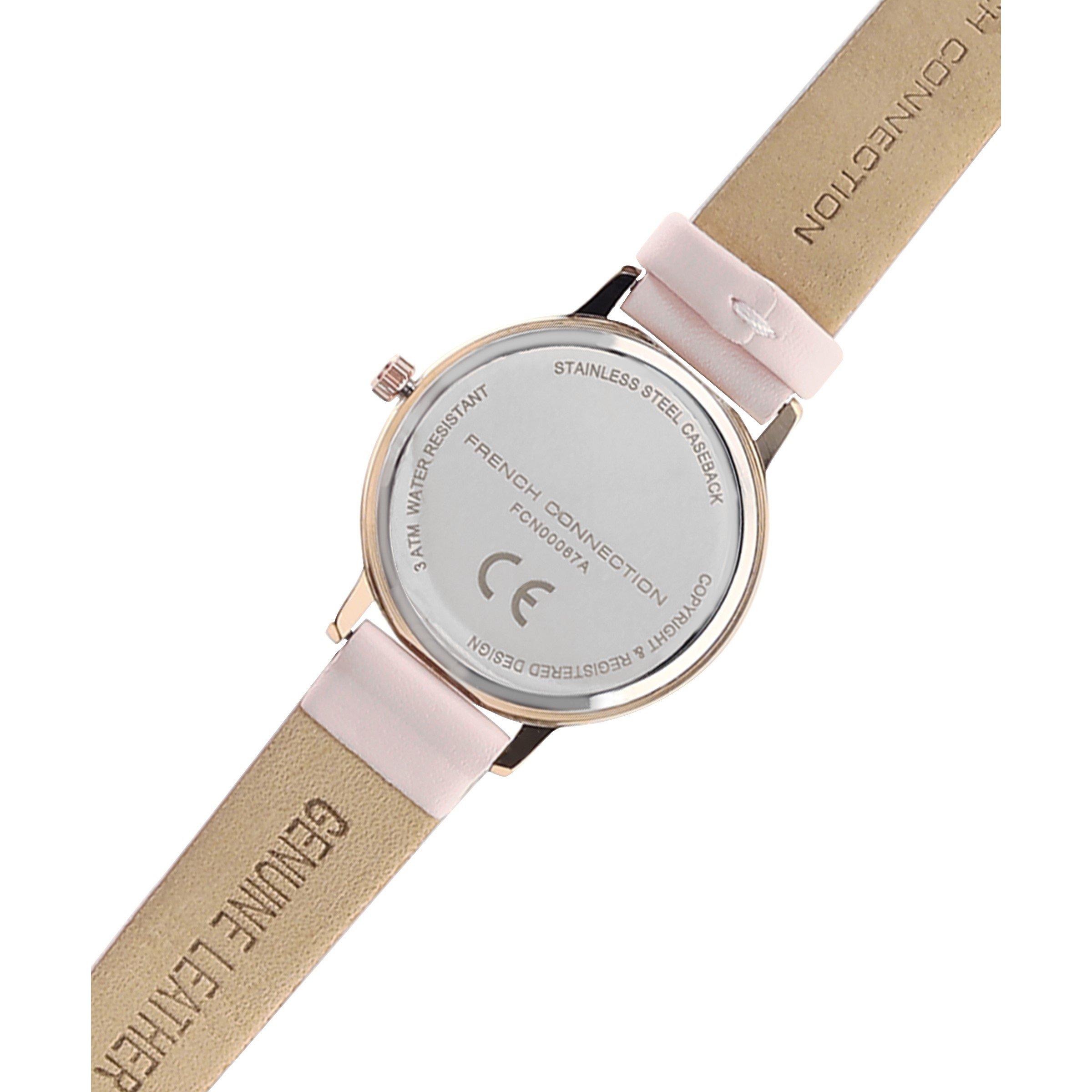 Pink - French Connection - Connection Verina PINK Round Analog Watch for Women - 4