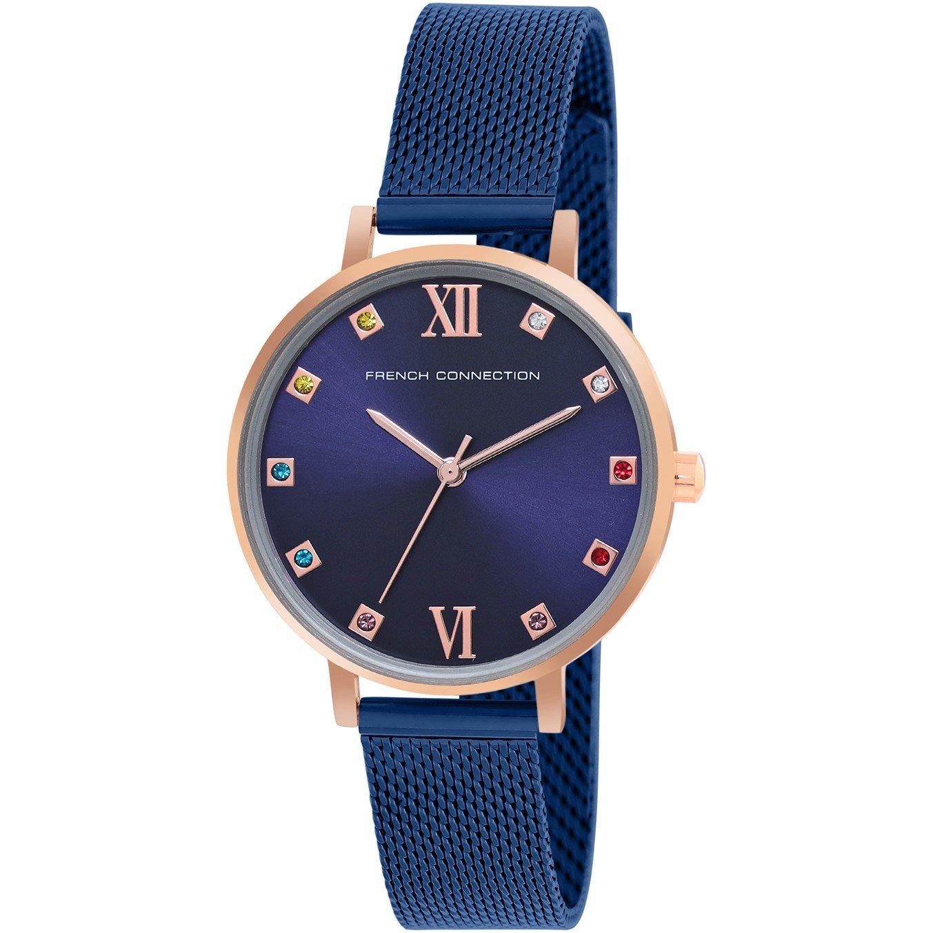 Blue - French Connection - Connection Grace BLUE Round Analog Watch for Women - 2