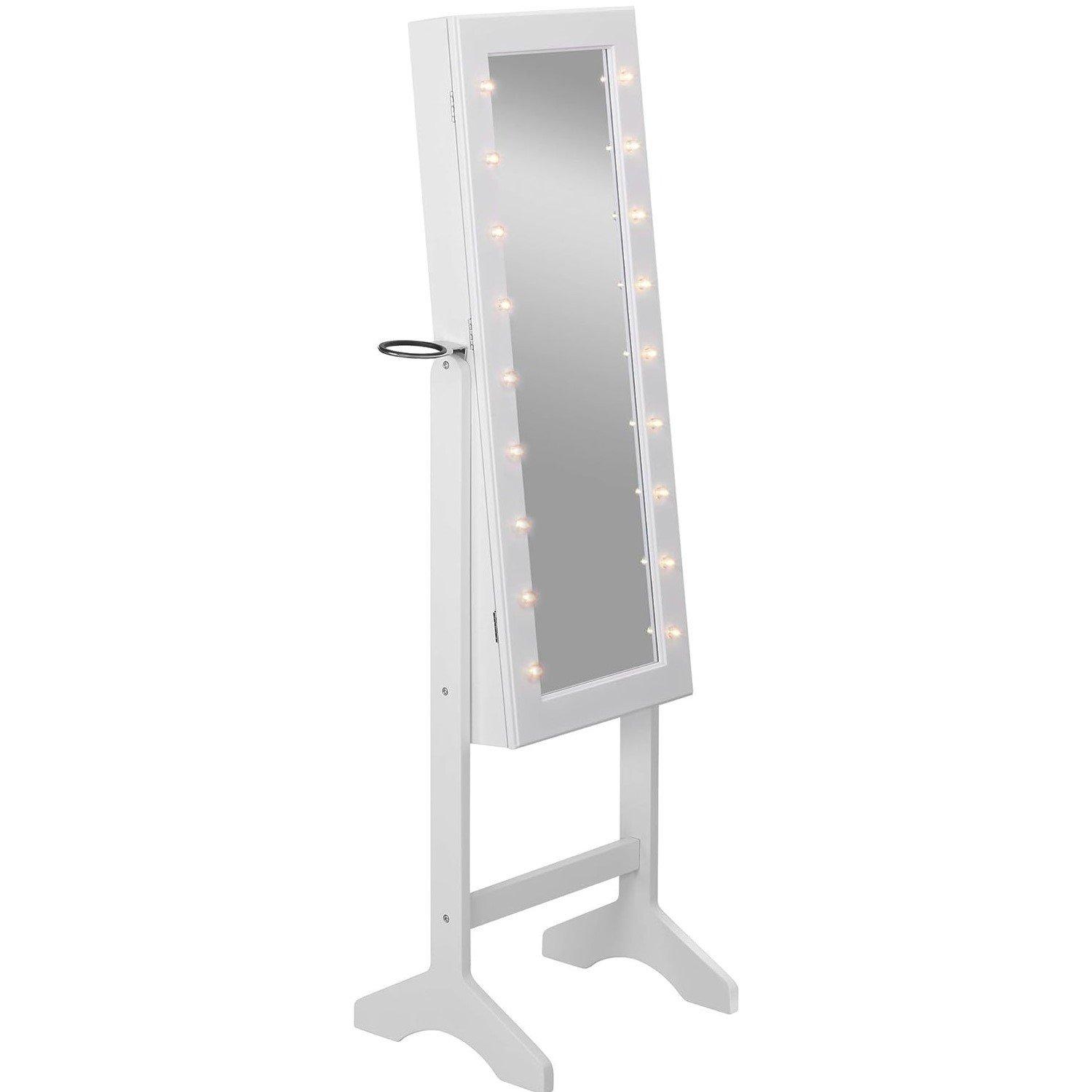 White - VonHaus - BTFY White LED Armoire Storage Mirror - 3