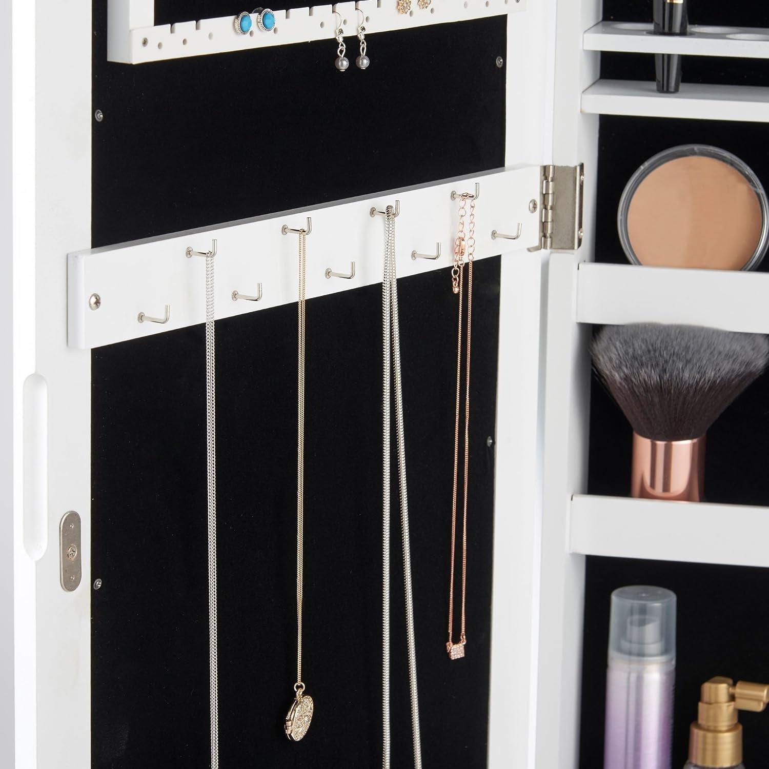 White - VonHaus - BTFY White LED Armoire Storage Mirror - 6