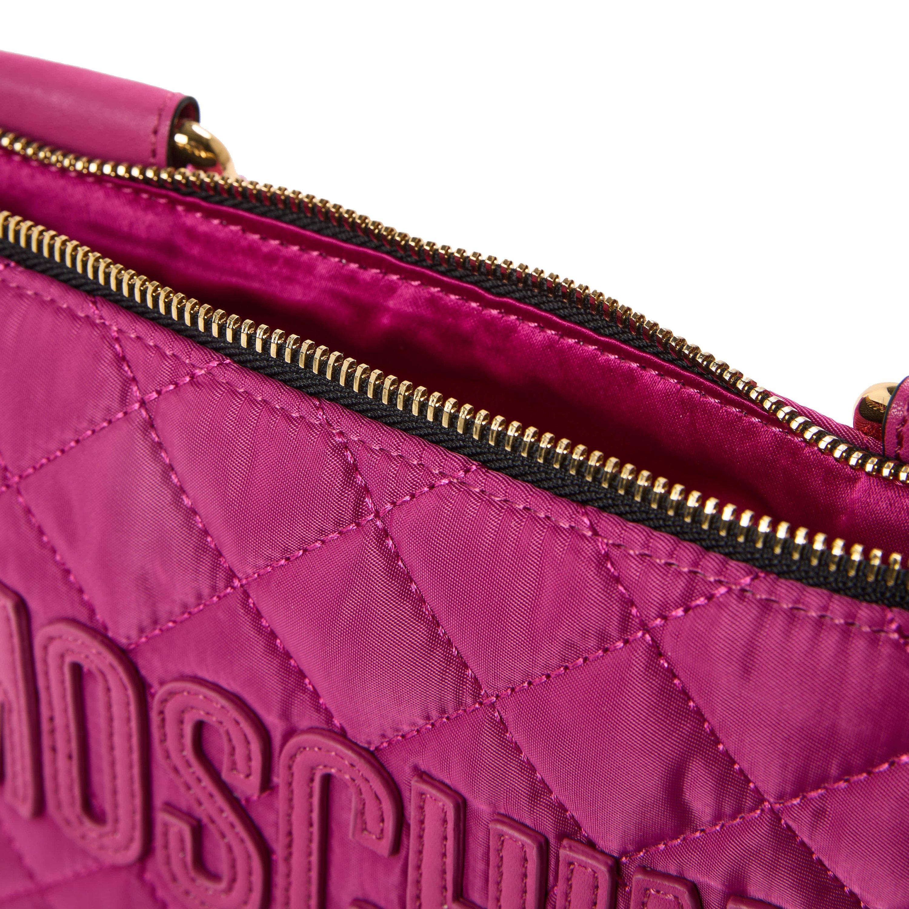 MOSCHINO Logo Calfskin Magenta Violet Belt Calfskin belt | Moschino main image 2