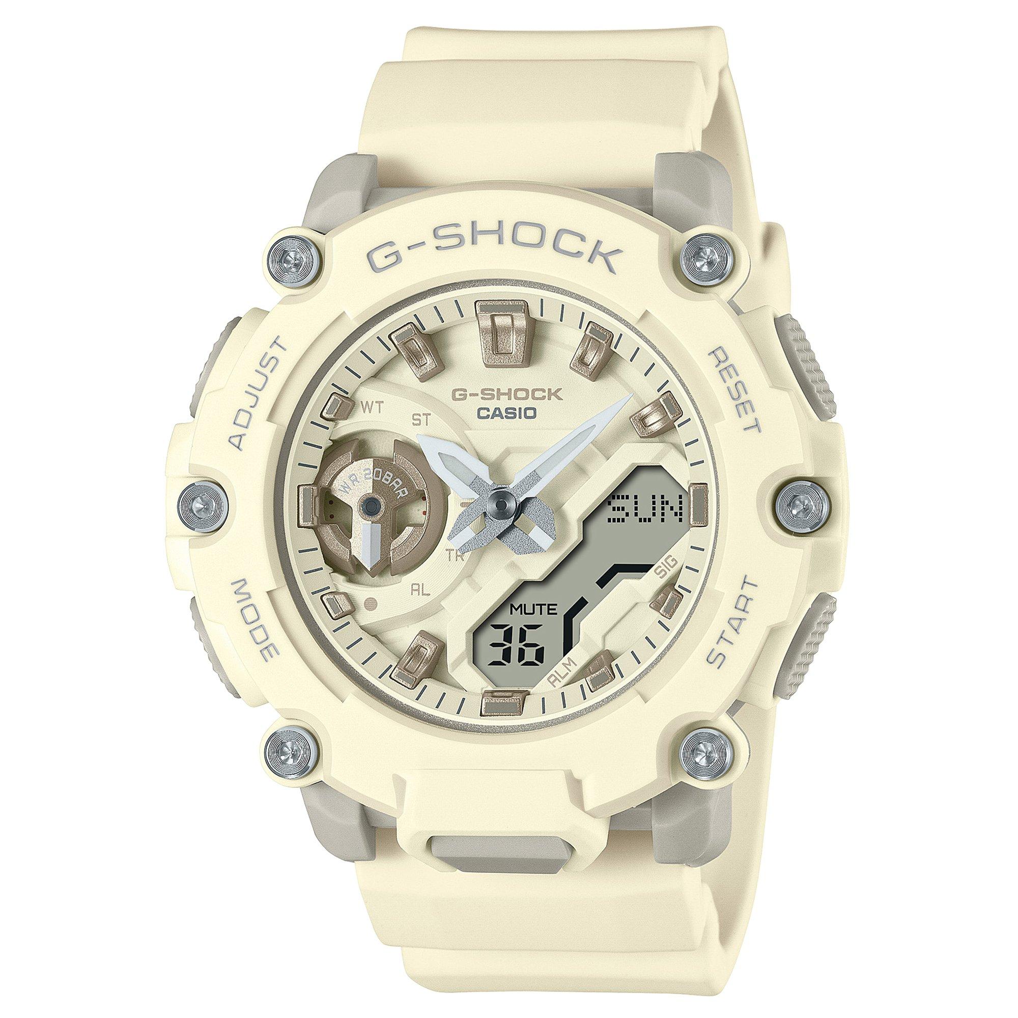 White - G Shock - Casio G-Shock Monochrome Colour Series GMA-S2200-7AER - 1