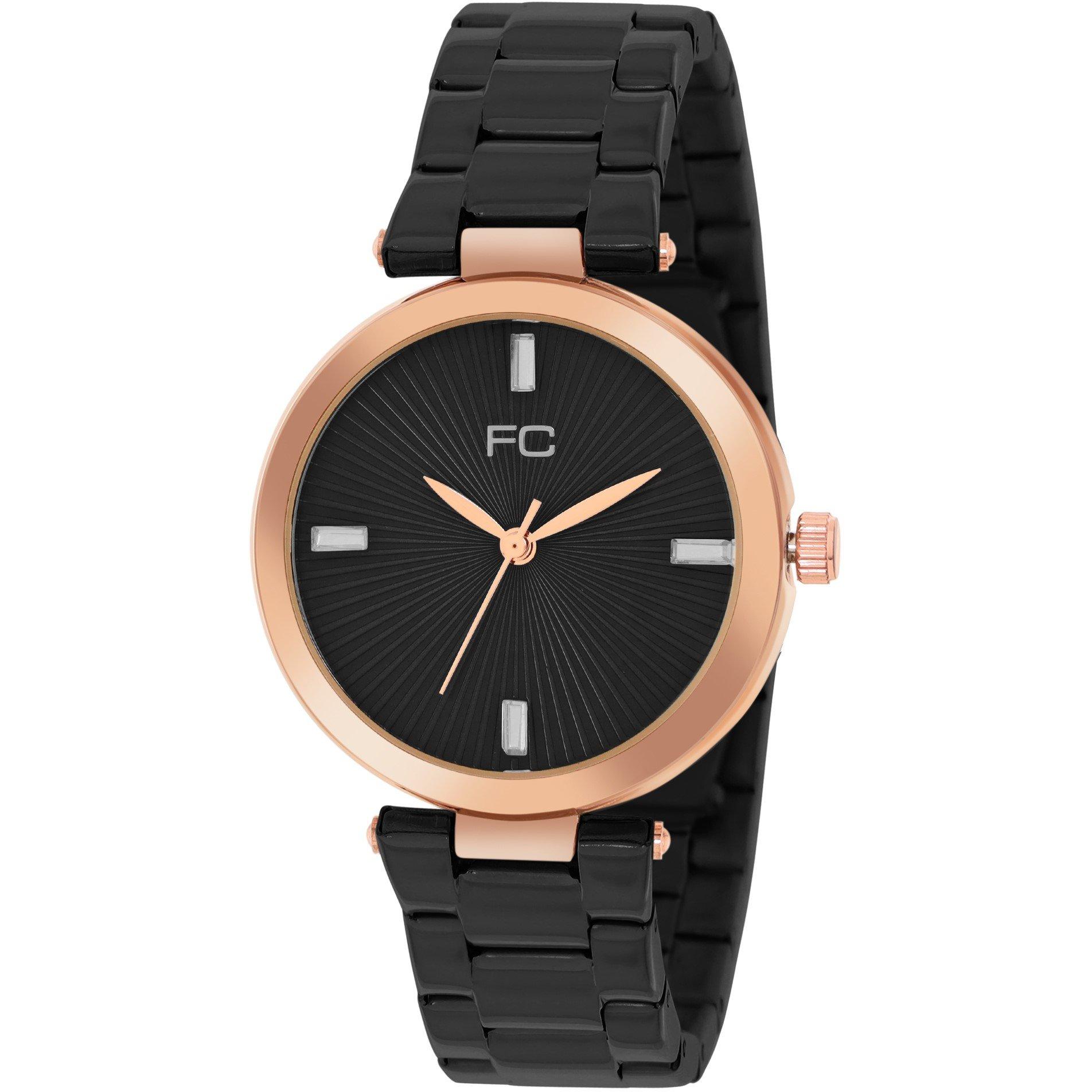 Zwart - French Connection - Connection Colette BLACK Round Analog Watch for Women - 2