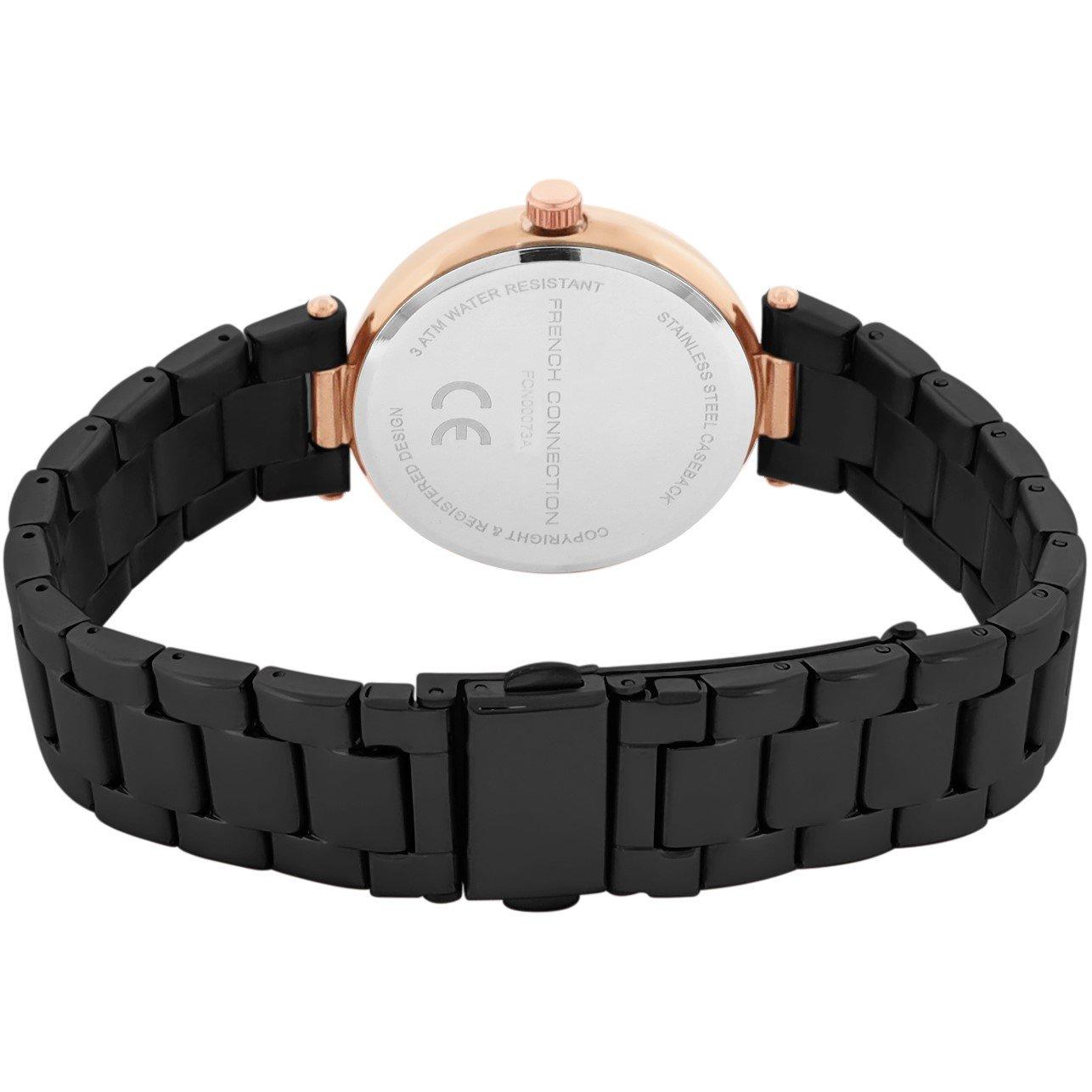 Zwart - French Connection - Connection Colette BLACK Round Analog Watch for Women - 3