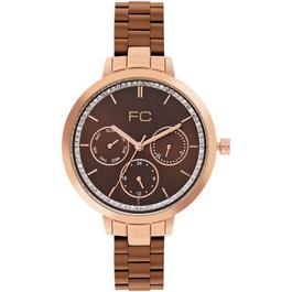 French Connection Connection Cornelia BROWN Round Analog Watch for Women