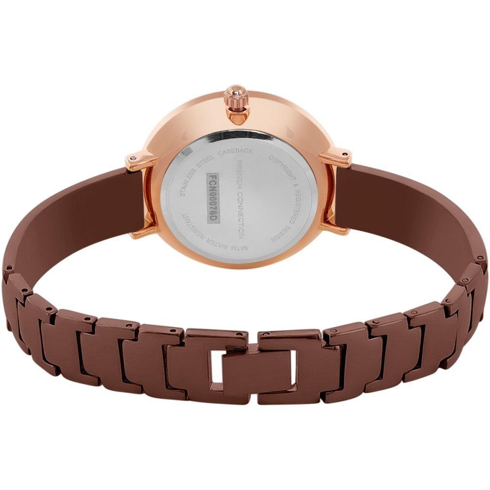 Brown - French Connection - Connection Divine BROWN Round Analog Watch for Women - 3