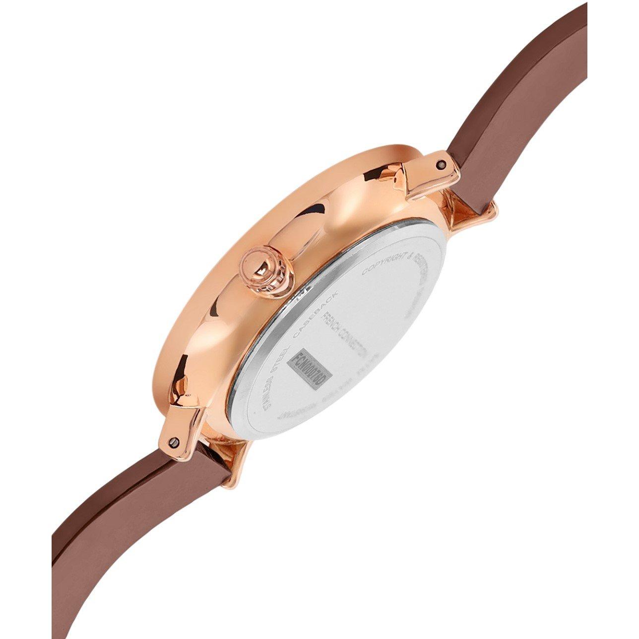 Brown - French Connection - Connection Divine BROWN Round Analog Watch for Women - 4