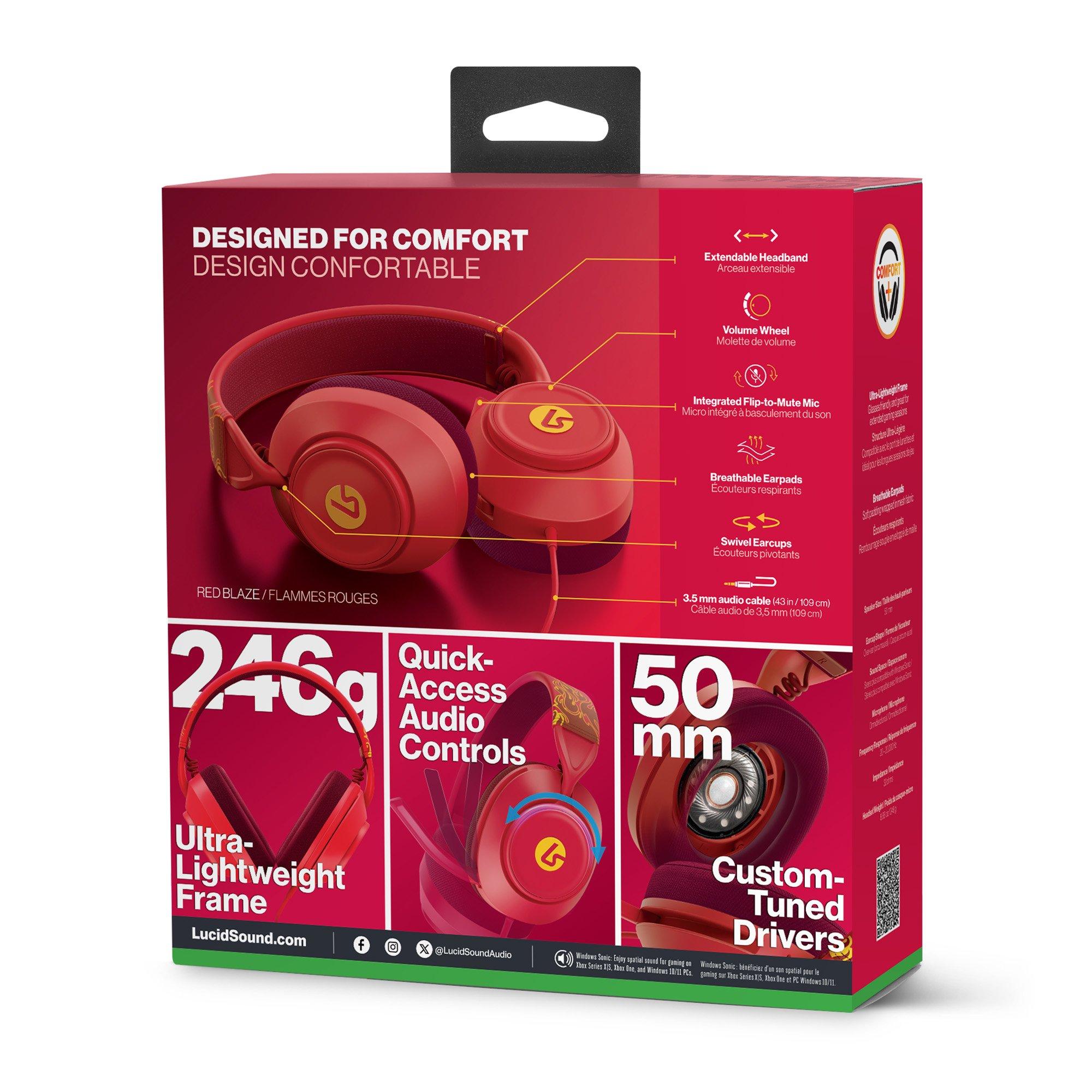 Rot - PowerA - LS10X Gen 2 Wired Gaming Headset for Xbox Series XS - Red Blaze - 2