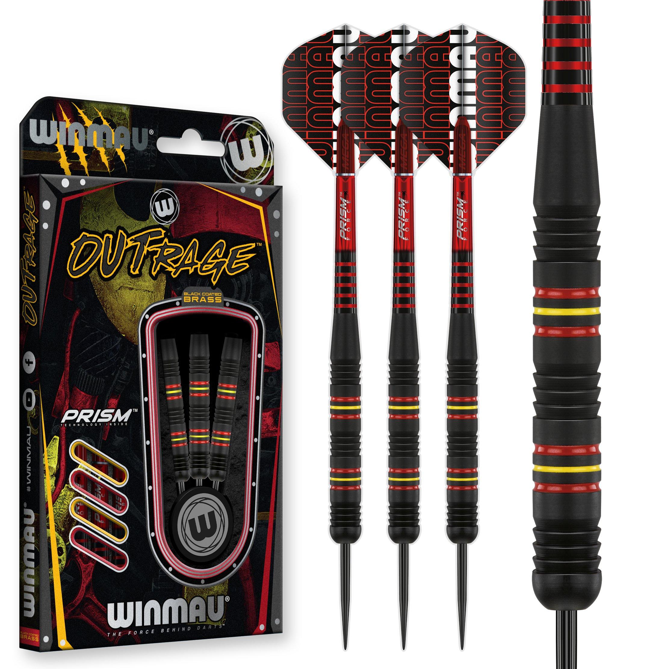 Nero/Rosso - Winmau - Outrage Brass Darts - 2
