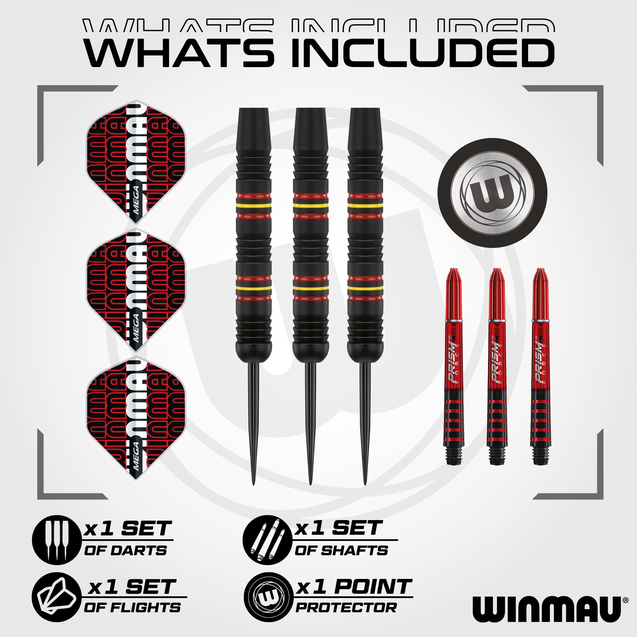 Nero/Rosso - Winmau - Outrage Brass Darts - 3