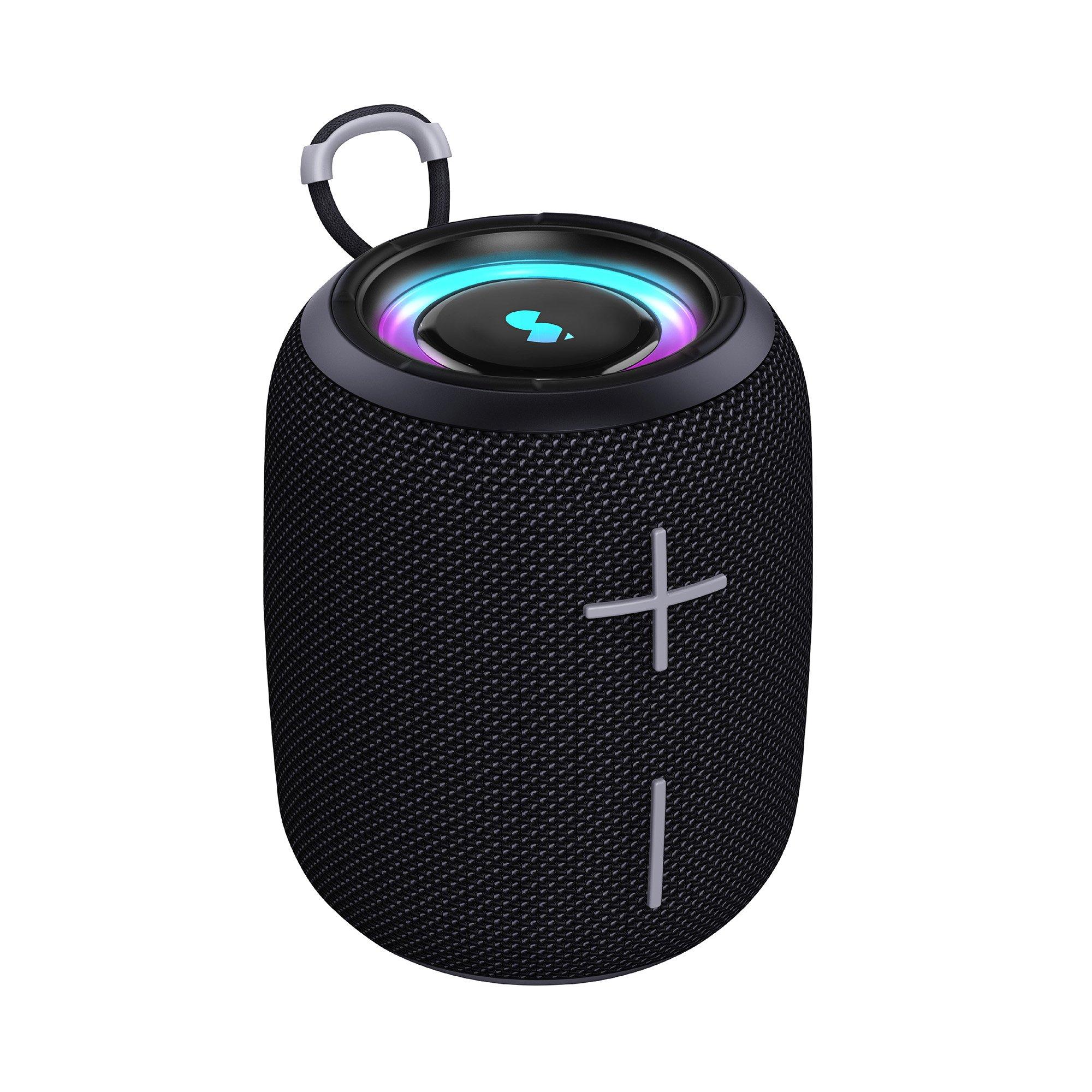 Black - Styletech - BS50 Mini Bluetooth Speaker – Black with Grey Trim - 1