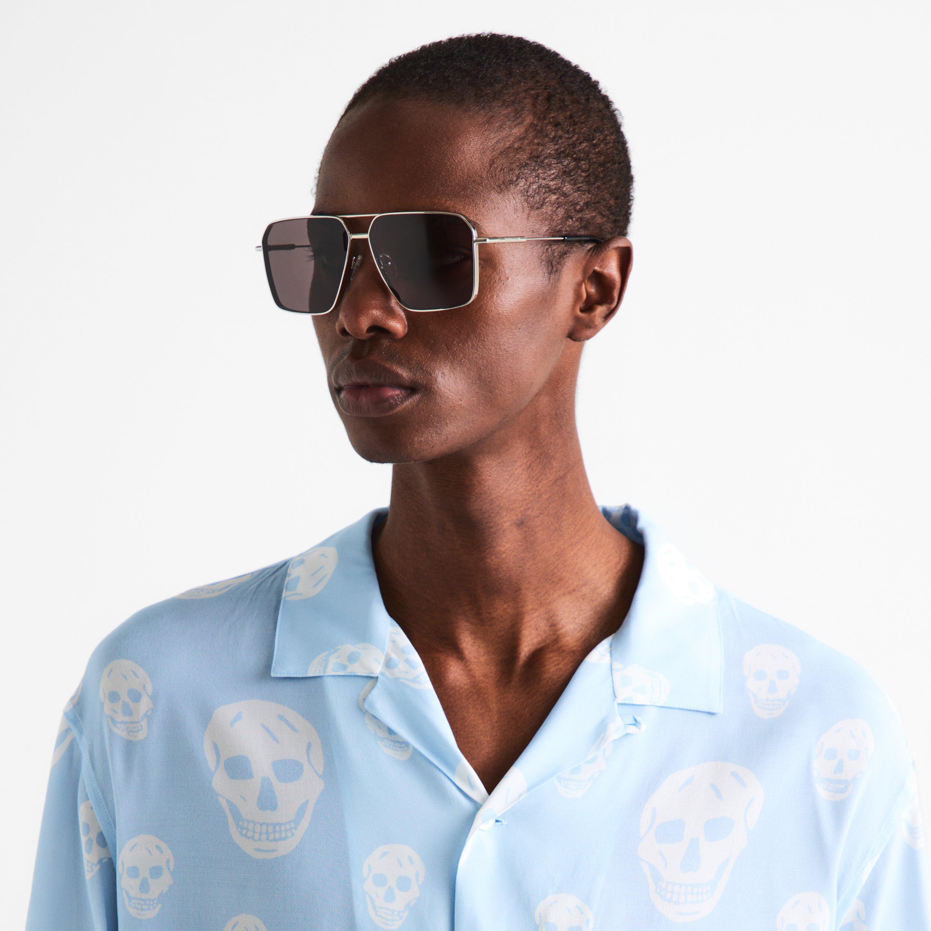 Silver - Alexander McQueen - Alex S Aviator Sun Sn00 - 2