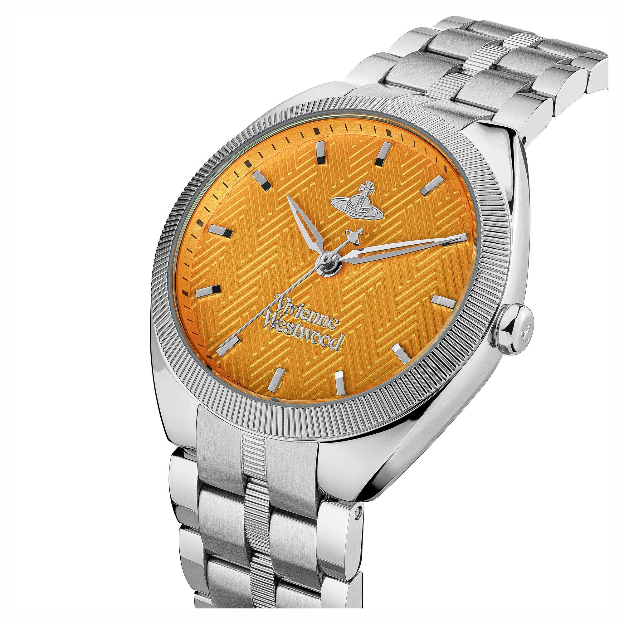 Silver/Orange - Vivienne Westwood - Unisex Orb Mews Watch - 4