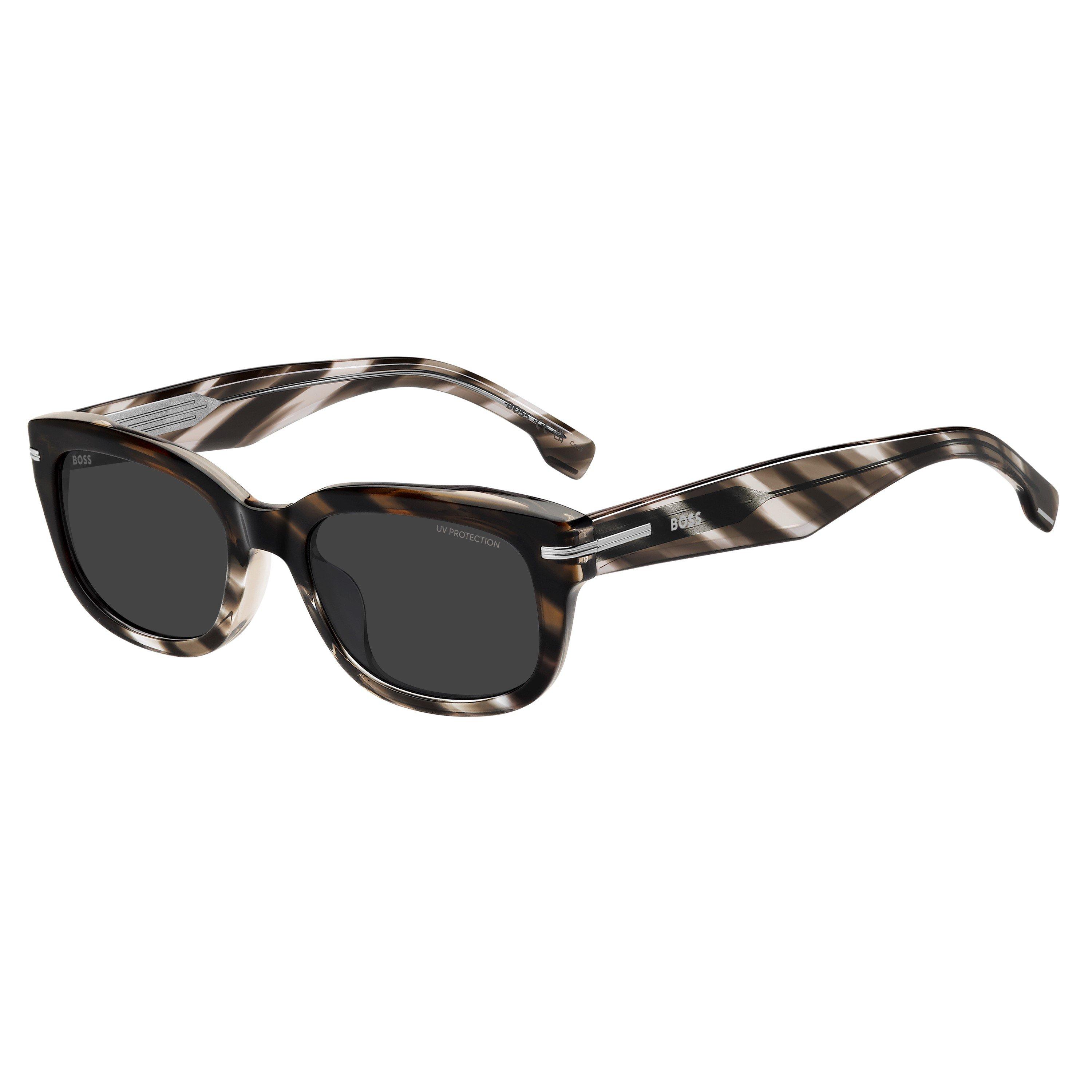 Brown Grey - Boss - Men's Round Sunglasses - 1
