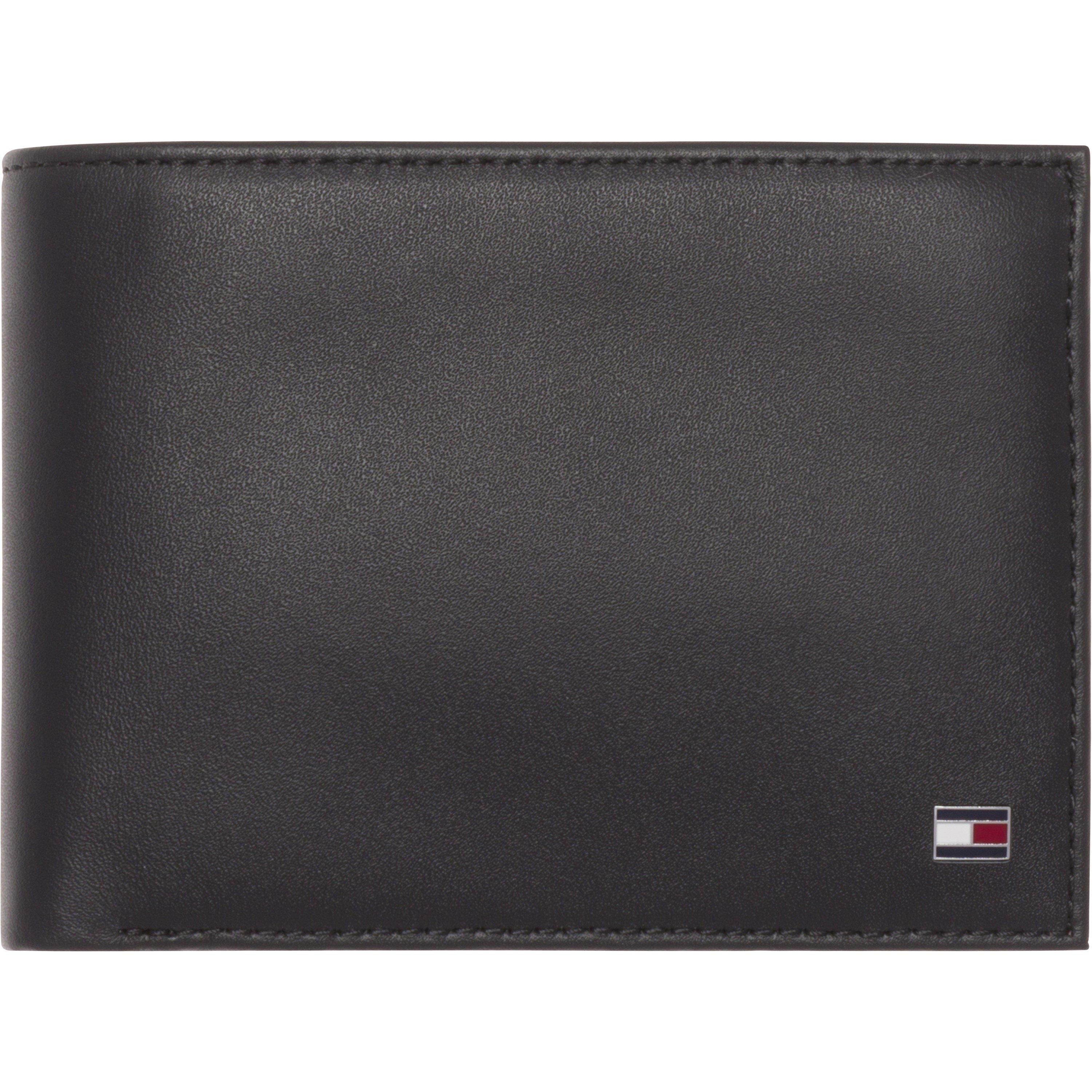 Black - Tommy Hilfiger - Eton Flap and Coin Pocket Leather Wallet - 1