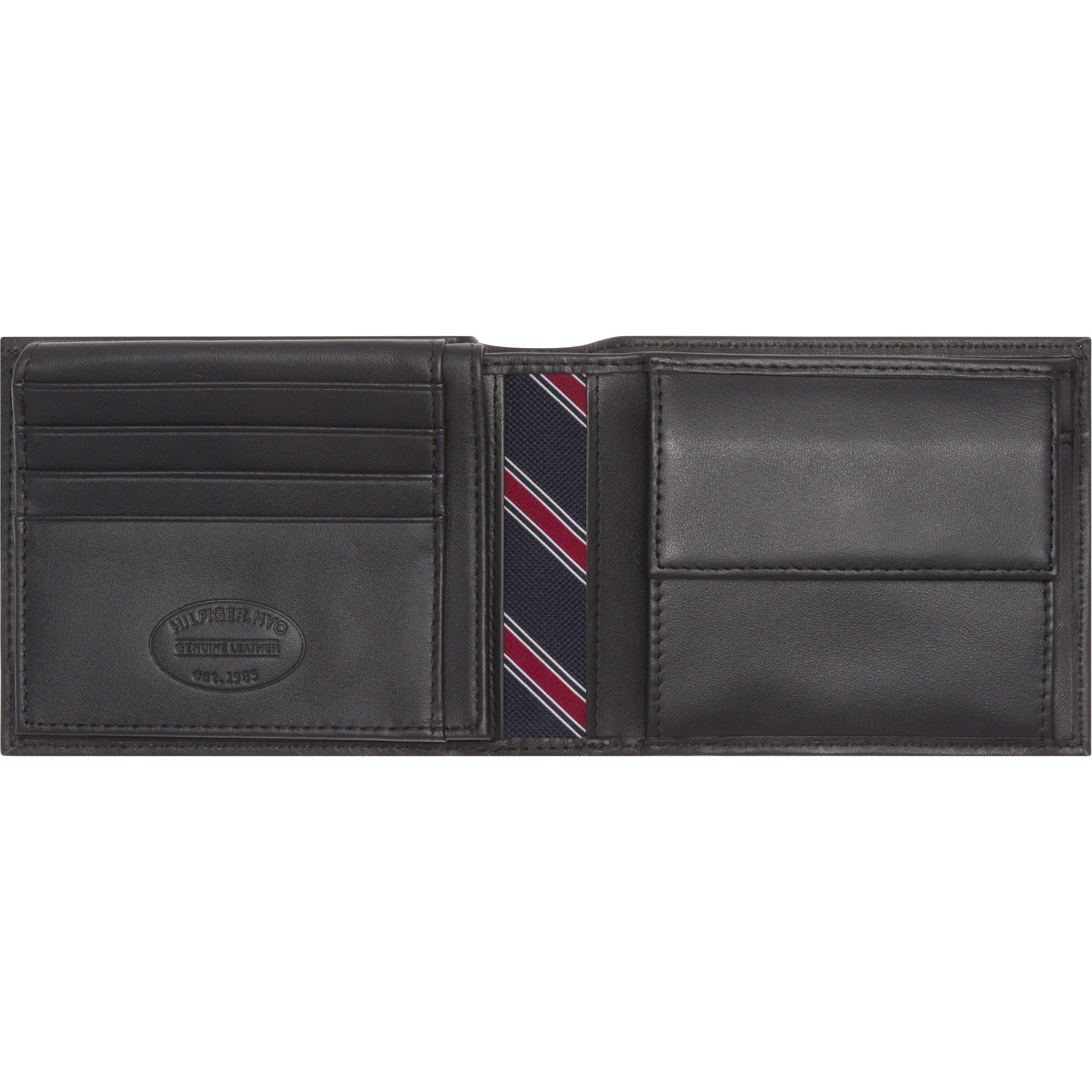 Black - Tommy Hilfiger - Eton Flap and Coin Pocket Leather Wallet - 3