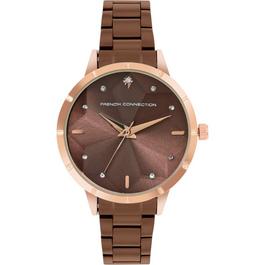 French Connection Connection Lucienne BROWN Round Analog Watch for Women