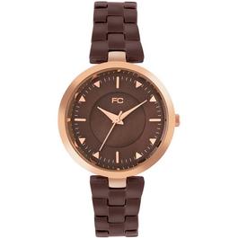 French Connection Connection Suki BROWN Round Analog Watch for Women