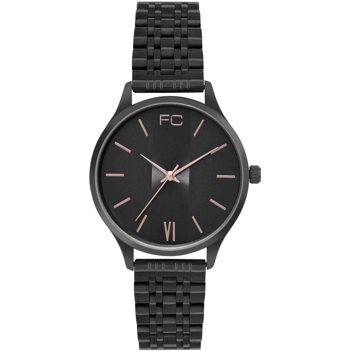 French Connection Connection Aiko BLACK Round Analog Watch for Women