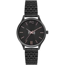 French Connection Connection Aiko BLACK Round Analog Watch for Women