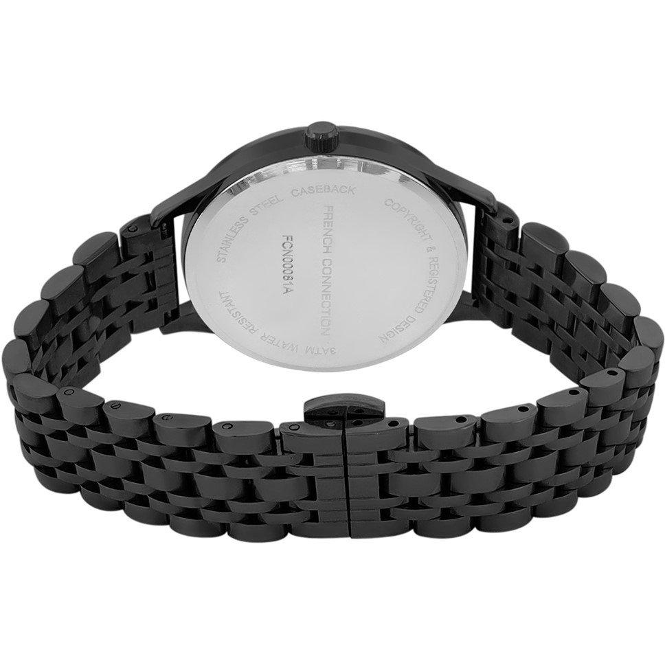 Black - French Connection - Connection Aiko BLACK Round Analog Watch for Women - 3