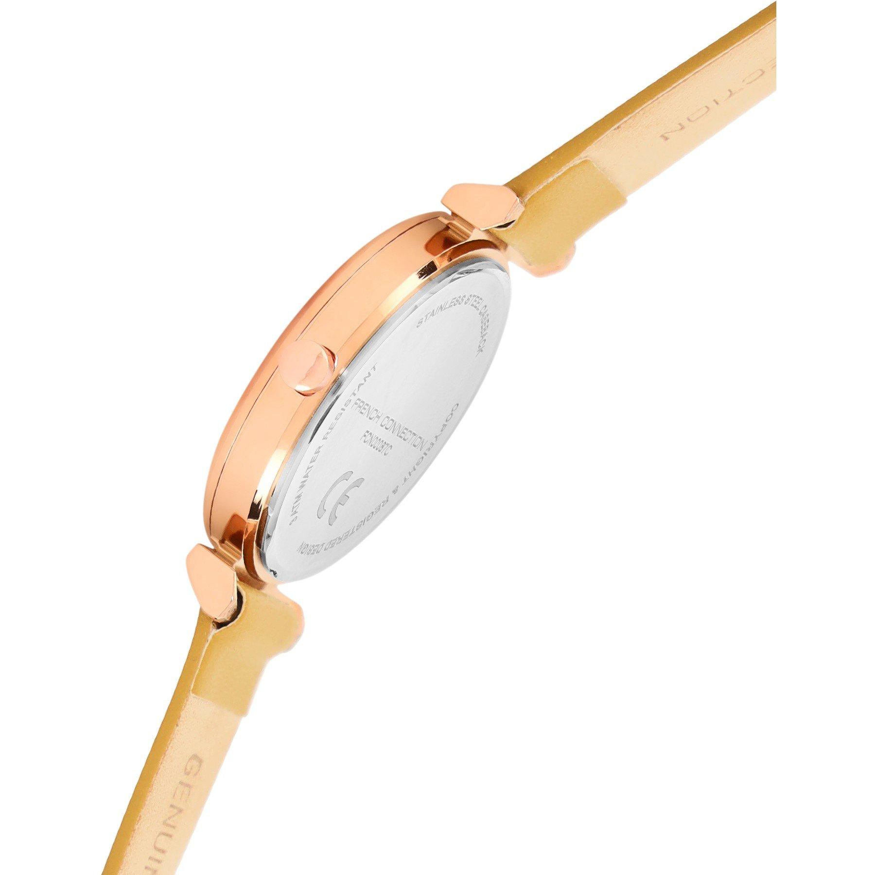 Sennep - French Connection - Connection Claire MUSTARD Round Analog Watch for Women - 4