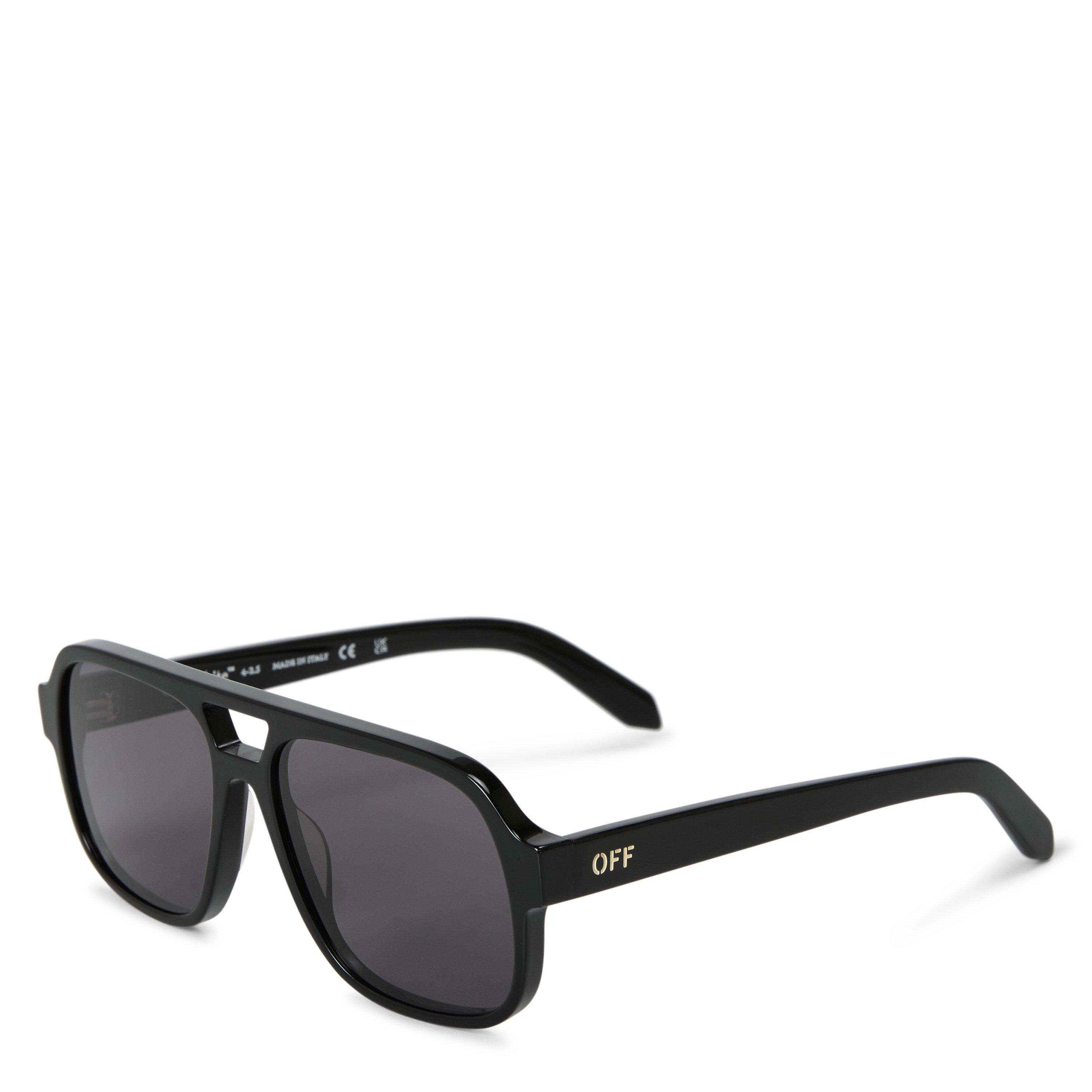 Off White  Forks Round Sunglasses - Black Dark Grey