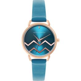 French Connection Connection Esme BLUE Round Analog Watch for Women