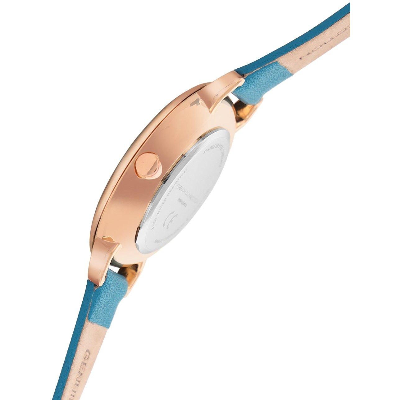 Teal Blå - French Connection - Connection Esme BLUE Round Analog Watch for Women - 4