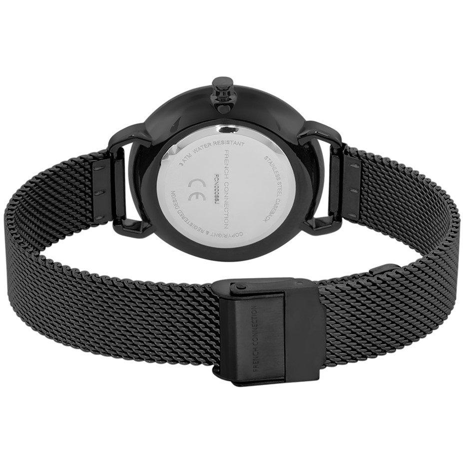Sort - French Connection - Connection Esme BLACK Round Analog Watch for Women - 3