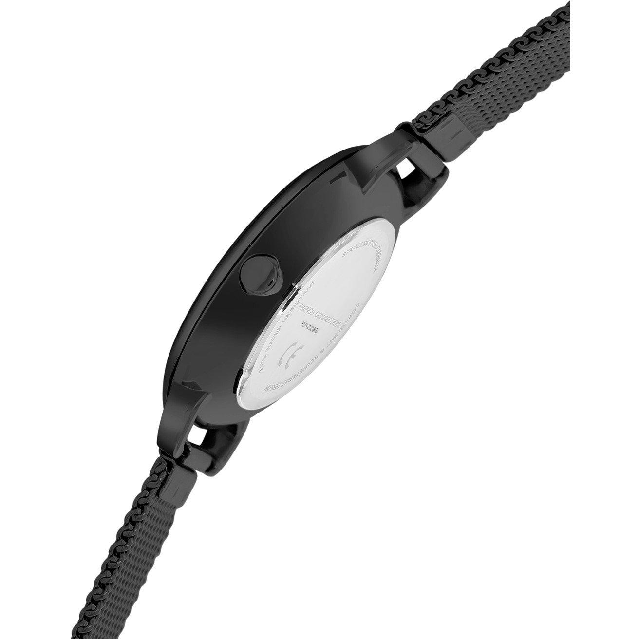 Sort - French Connection - Connection Esme BLACK Round Analog Watch for Women - 4