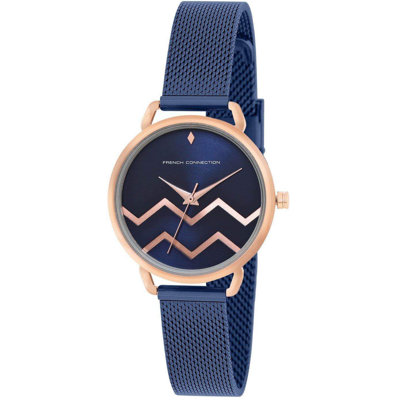 Blue - French Connection - Connection Esme BLUE Round Analog Watch for Women - 2