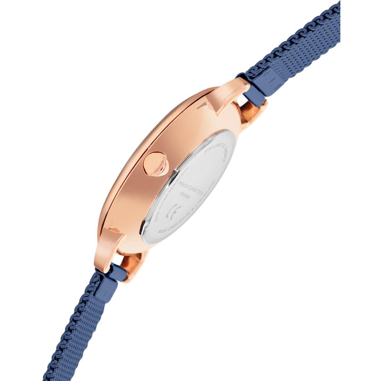 Blue - French Connection - Connection Esme BLUE Round Analog Watch for Women - 4