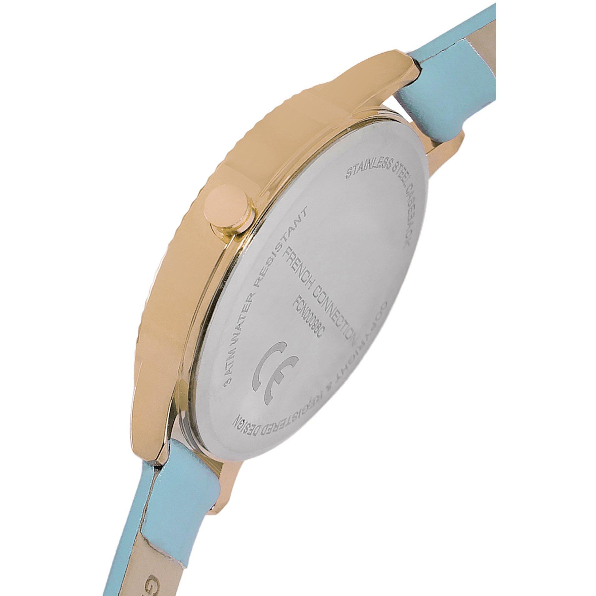 Bijela - French Connection - Connection White MOP Dial with Sky Blue Eyes Luxury Watch for women - 4