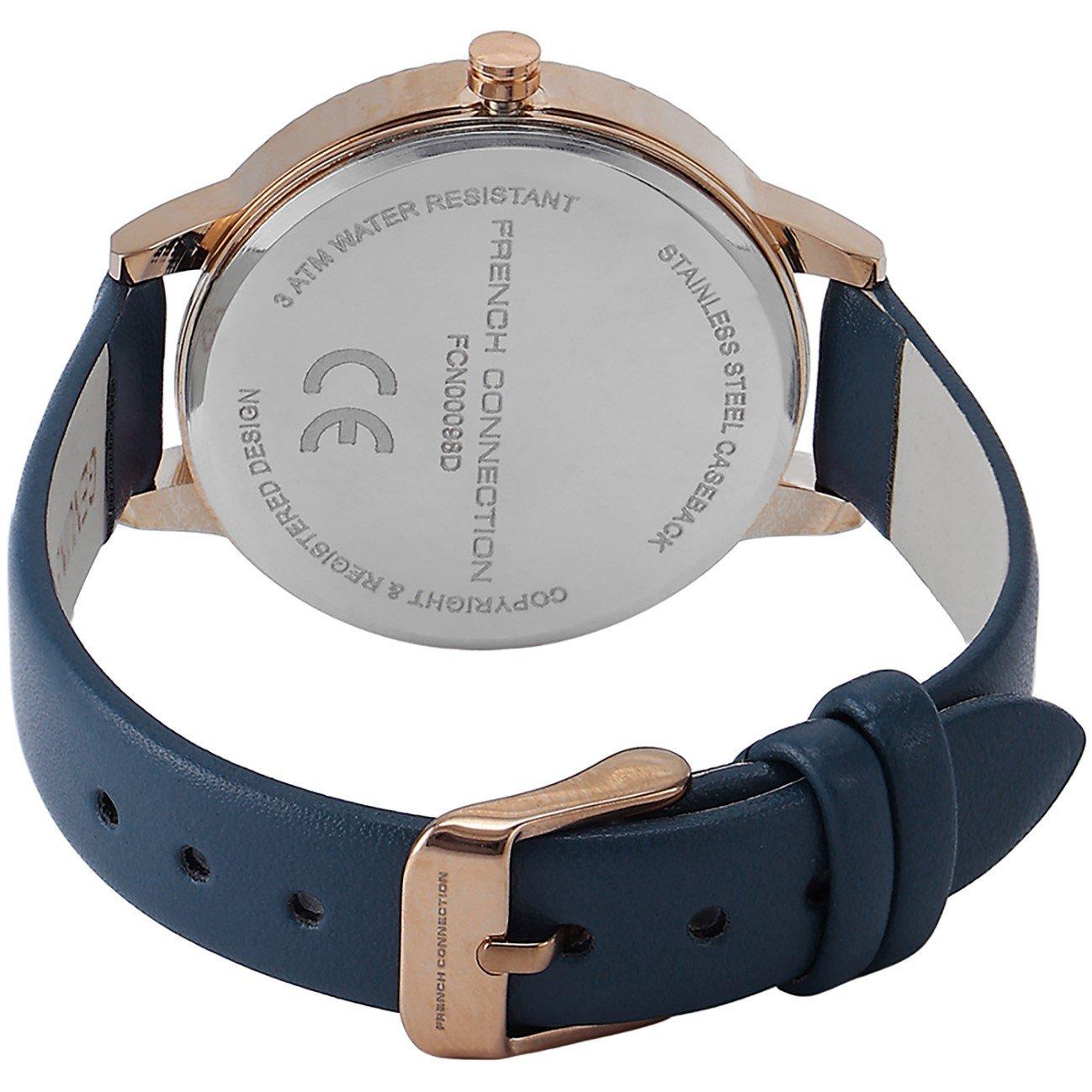 Bianco - French Connection - Connection White MOP Dial with Royal Blue Eyes Luxury Watch for women - 3