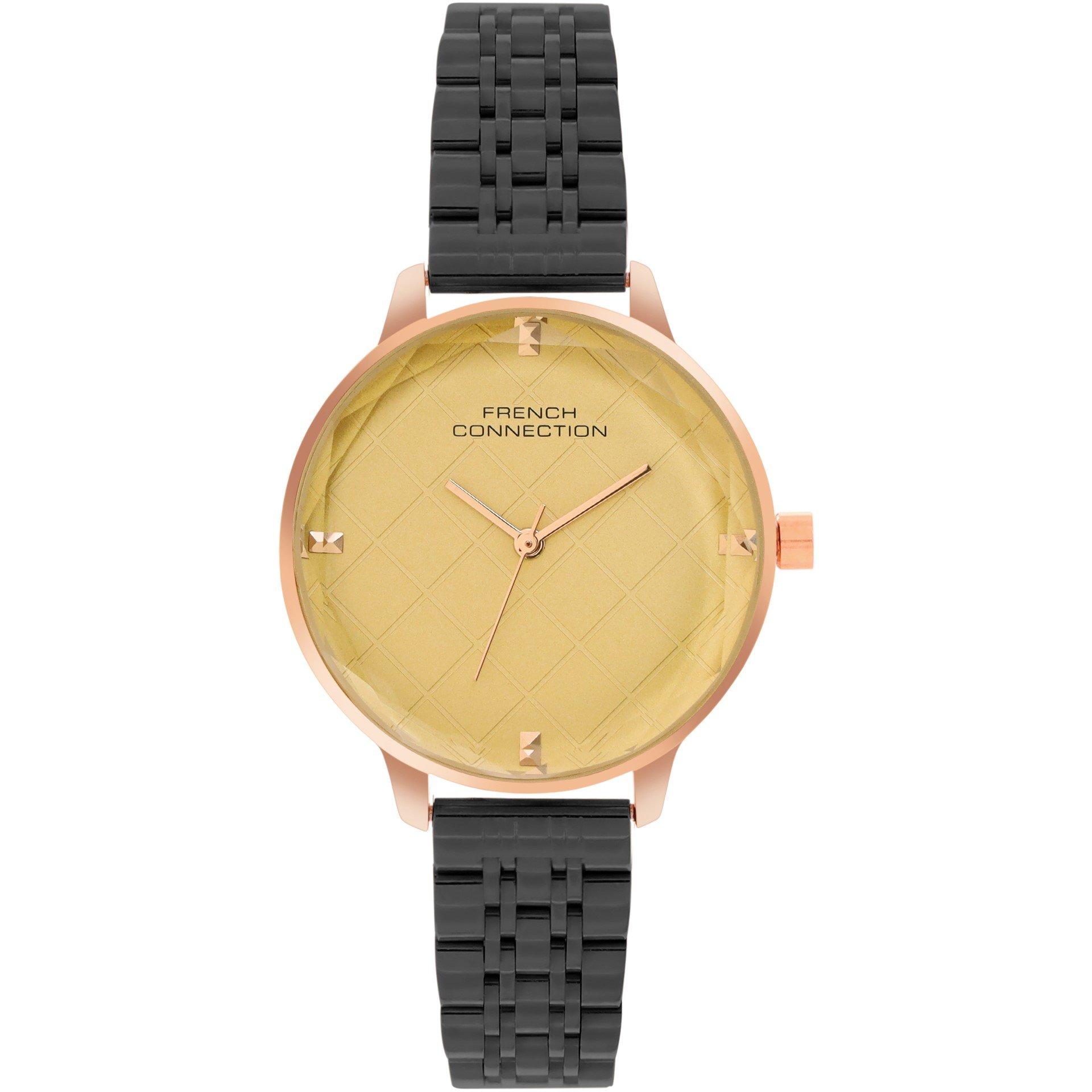 French Connection connection Filigree Mustard Round Dial Womens Analogue Watch