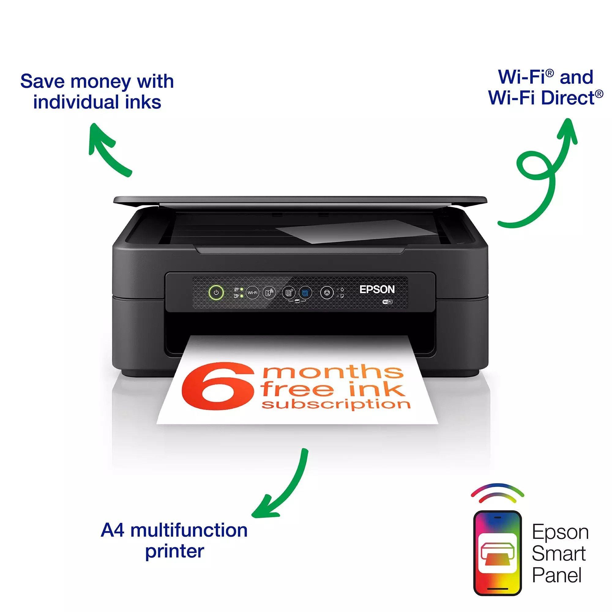 Black - Epson - Epson Expression XP-2200 A4 Multifunction Wireless Inkjet printer - 8