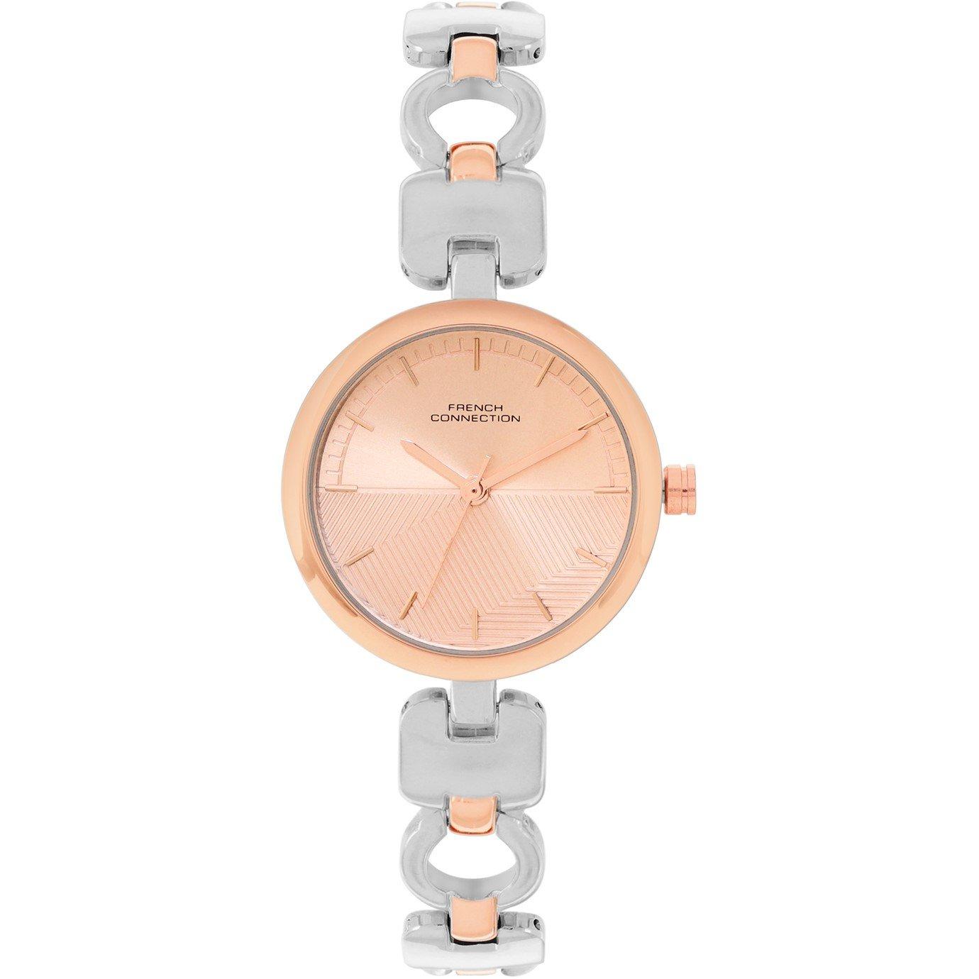 French Connection Connection Womens Rose Gold Dial Analog Watch