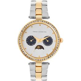 French Connection Connection Multifunction Silver Dial Luxury Watch for Women
