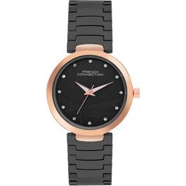 French Connection connection Sunlit Black Round Dial Womens Analogue Watch