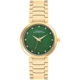 French Connection connection Sunlit Green Round Dial Womens Analogue Watch