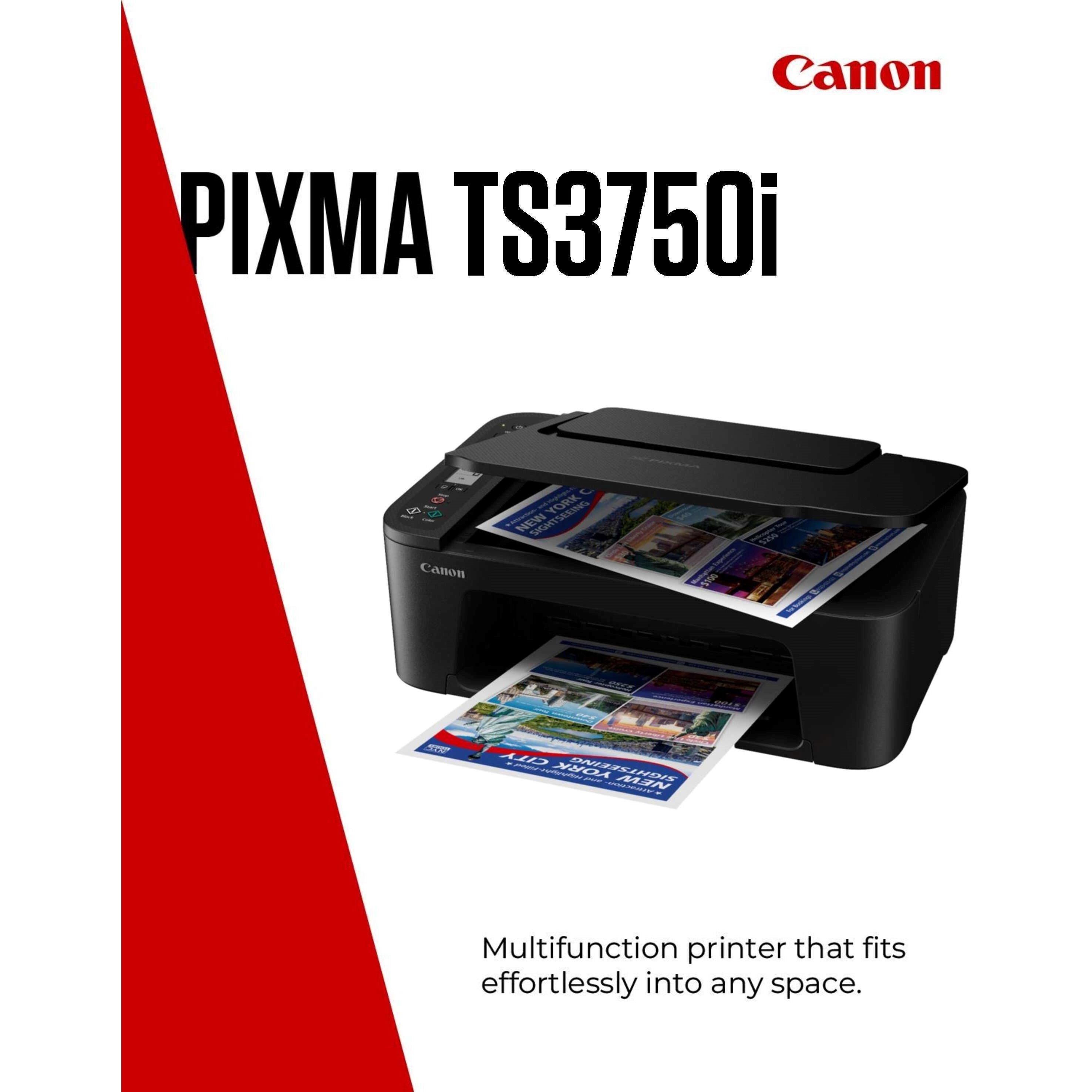 Zwart - Canon - Canon Pixma TS3750I All-in-One Wi-Fi Printer Scanner Copier and Cloud - 2