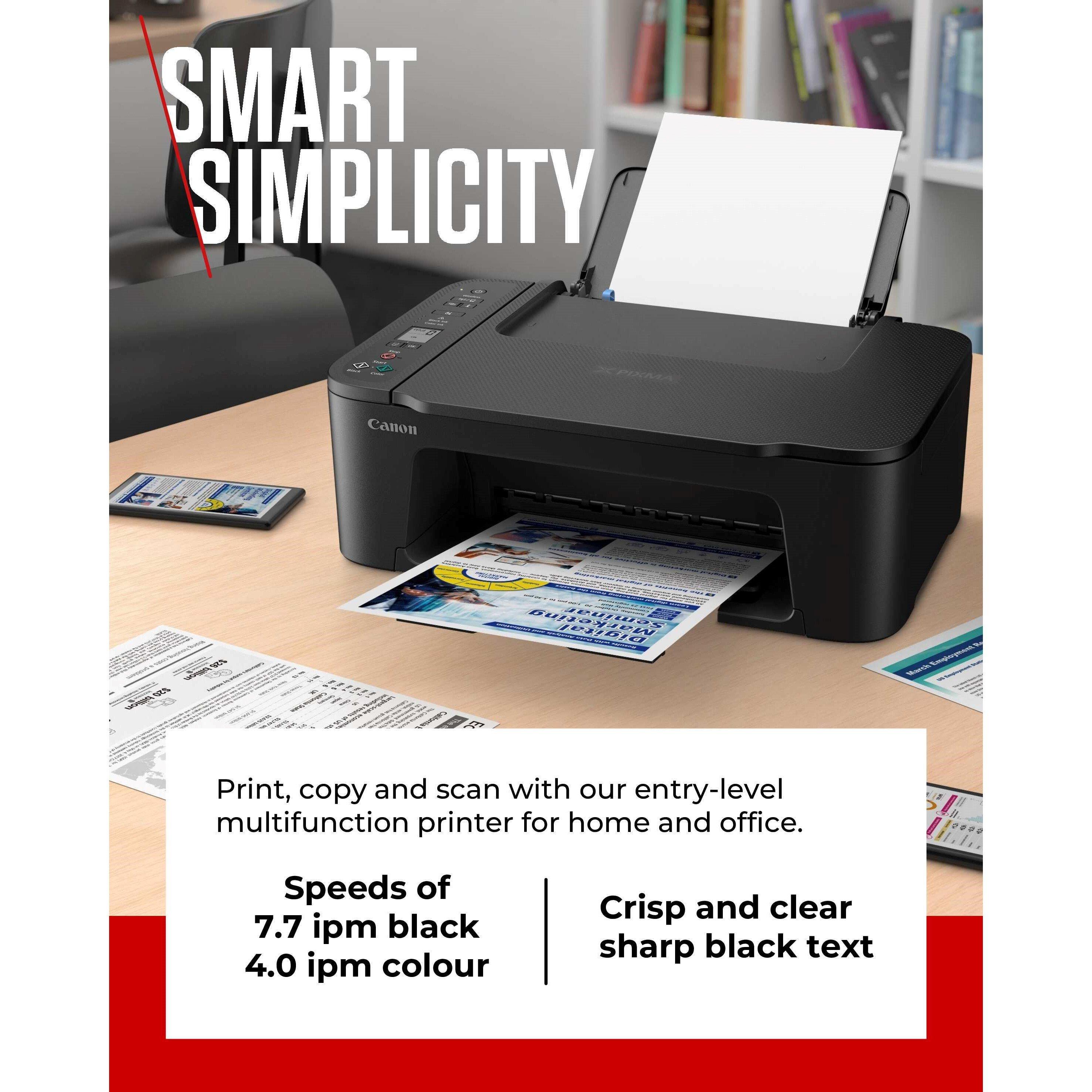 Zwart - Canon - Canon Pixma TS3750I All-in-One Wi-Fi Printer Scanner Copier and Cloud - 4