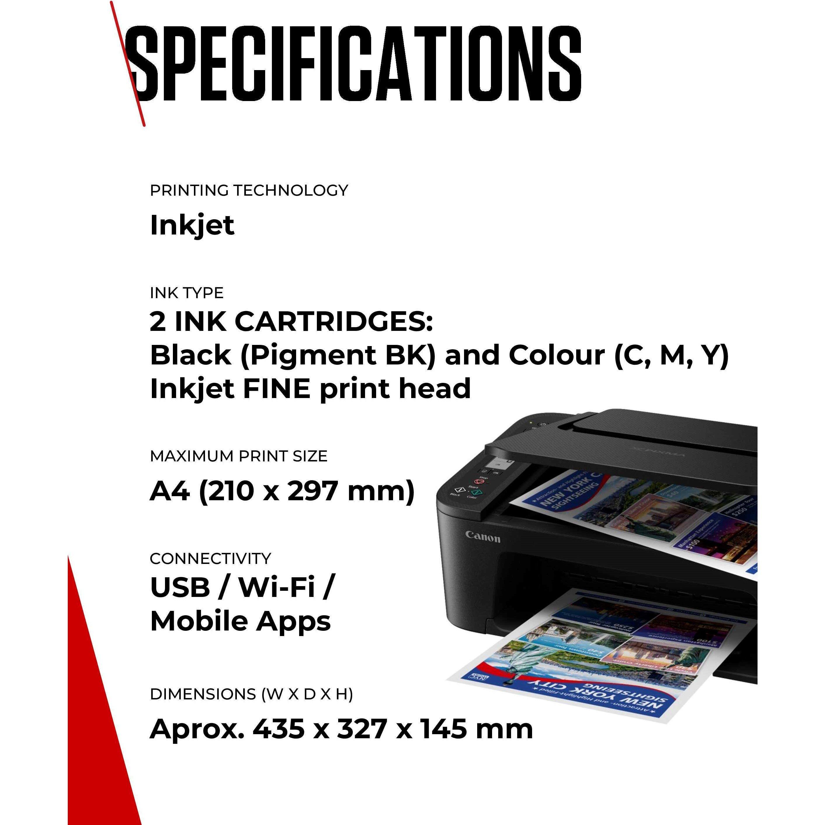 Zwart - Canon - Canon Pixma TS3750I All-in-One Wi-Fi Printer Scanner Copier and Cloud - 6