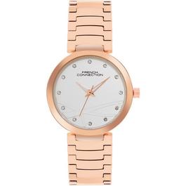 French Connection connection Sunlit Silver Round Dial Womens Analogue Watch