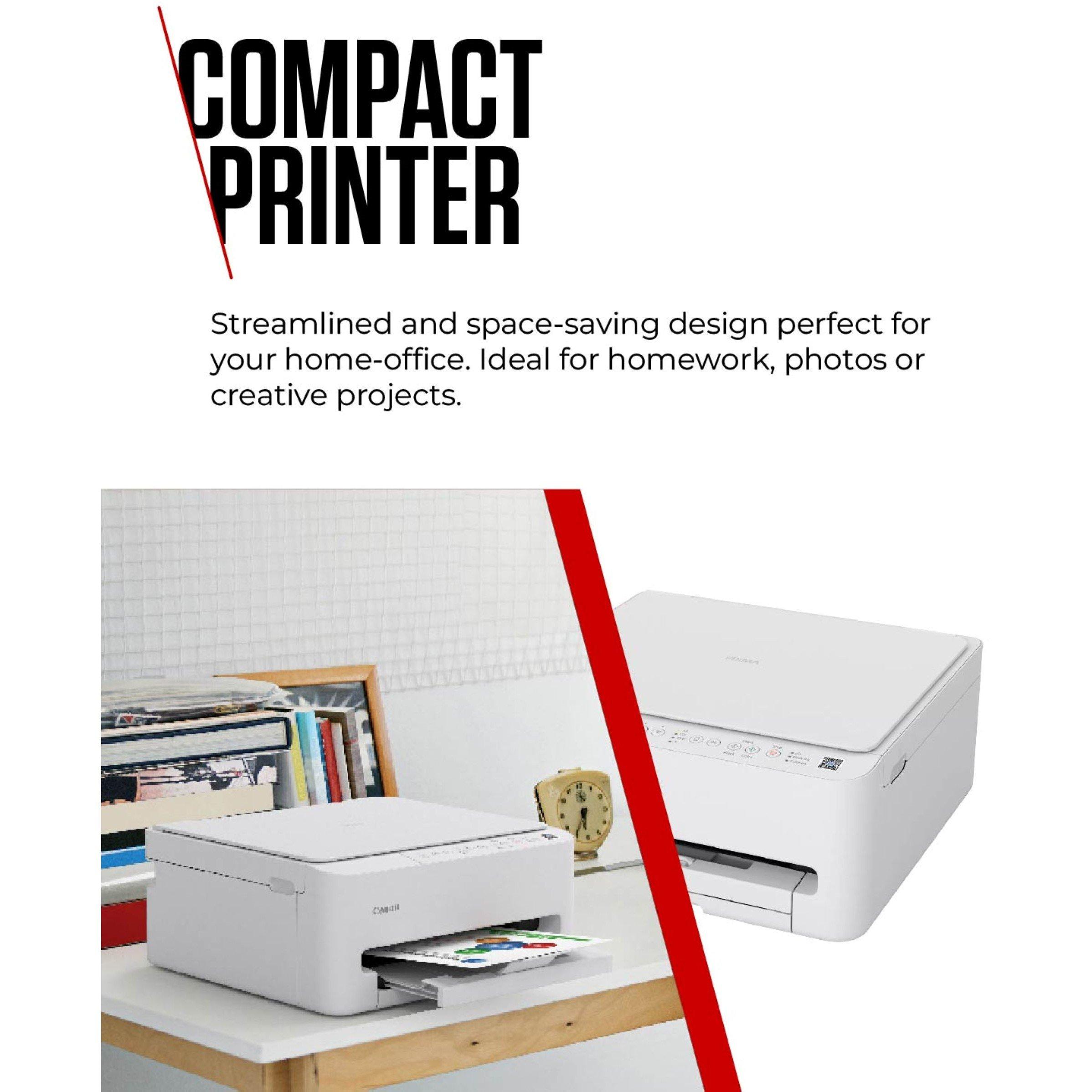 White - Canon - Canon Pixma TS4150I Wi-Fi All-in-One Printer Scanner and Copier - 5