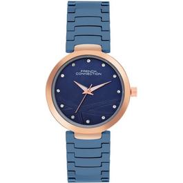 French Connection connection Sunlit Blue Round Dial Womens Analogue Watch