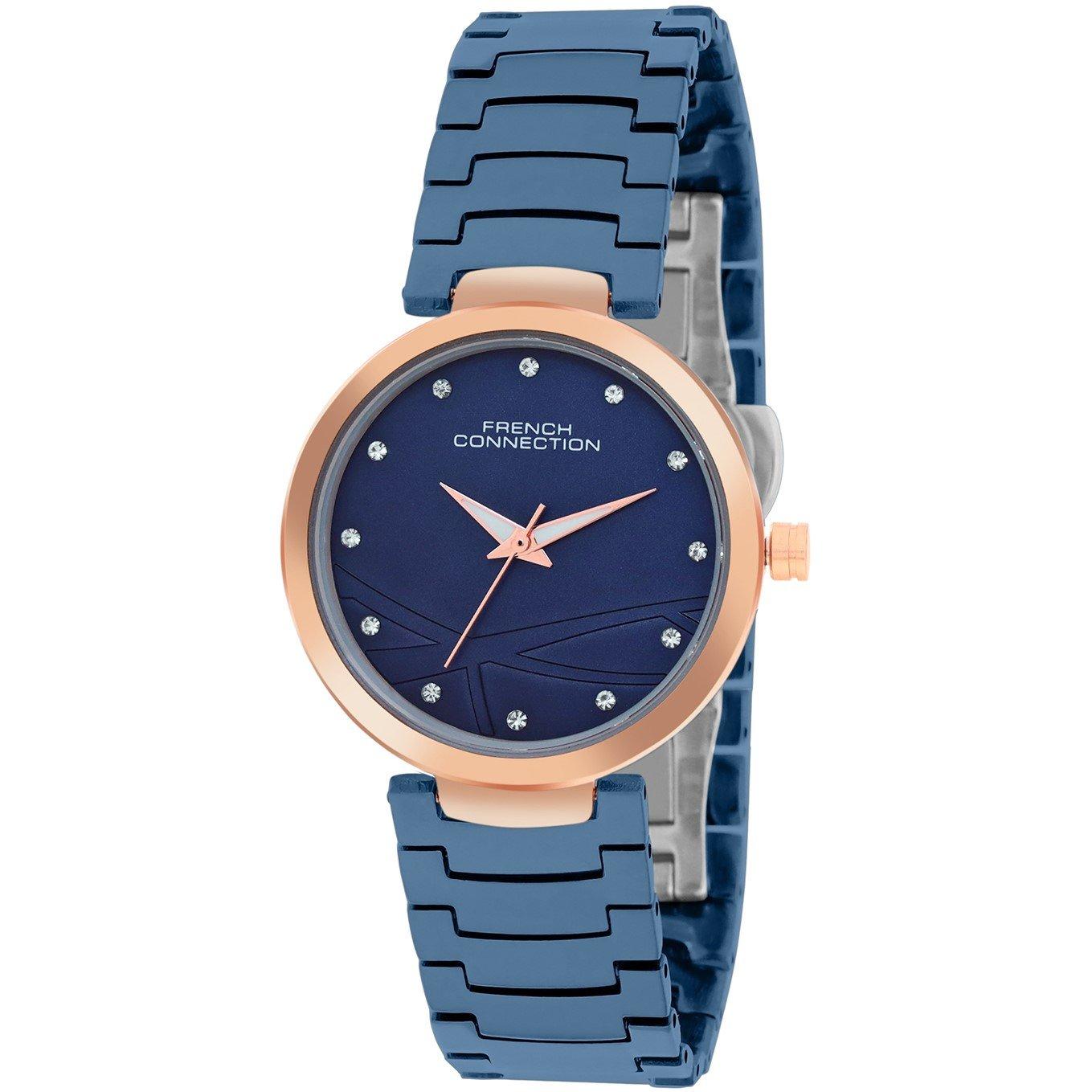 Blu - French Connection - connection Sunlit Blue Round Dial Womens Analogue Watch - 2